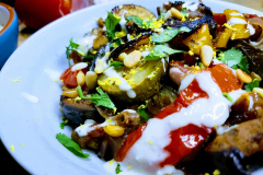 Mediterranean-vegetables-with-tahini-dressing