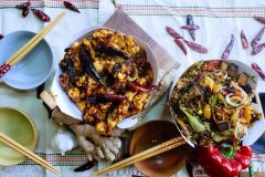 Takeout-at-home-night.-Kung-Pao-chicken-and-veggie-tofu-fried-brown-rice