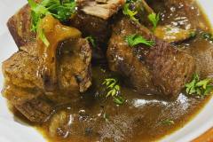 beef-tips-with-a-shiitaki-gravy-delicious-served-over-mashed-potatoes